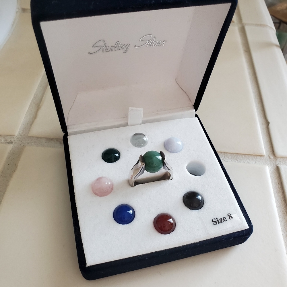 Sterling silver, size 8 ring